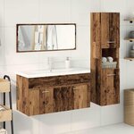 vidaXL Ensemble de meubles salle de bain 4 Pièces bois d'ingénierie