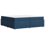 vidaXL Cadre de lit avec matelas Bleu 200 x 200 cm tissu