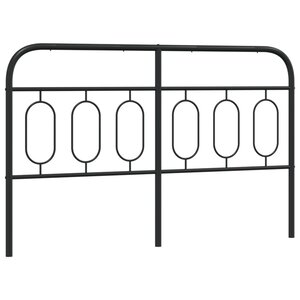 vidaXL Tête de lit métal noir 150 cm