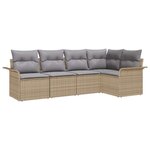 vidaXL Ensemble de canapé de jardin 5 Pièces 242.5 x 132.5 x 85 cm