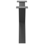 vidaXL Pieds de table basse en forme de X  2 pièces  anthracite  70 x (42-43) cm  acier