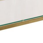 vidaXL Table console doré acier inoxydable et verre trempé