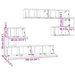 vidaXL Ensemble de meubles TV 8 Pièces Blanc Bois d'ingénierie
