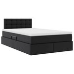 vidaXL Lit avec rangement et LED Noir 120 x 200 cm Cuir synthétique