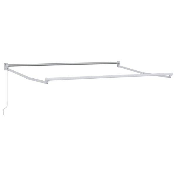 vidaXL Cadre de store rétractable manuel Blanc 3 x 2 m Aluminium