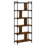 vidaXL Bibliothèque 6 niveaux chêne fumé 76x32x192cm bois d'ingénierie