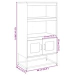 vidaXL Buffet haut rose 68x39x123 cm acier