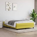 vidaXL Cadre de lit sans matelas vert 140x200 cm tissu