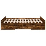vidaXL Cadre de lit avec tiroirs sans matelas chêne fumé 140x190 cm