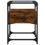 vidaXL Tables de chevet 2 Pièces chêne fumé 40x40x55 cm bois d'ingénierie