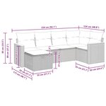 vidaXL Salon de jardin avec coussins 6 Pièces beige résine tressée
