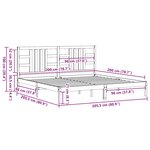 vidaXL Cadre de lit sans matelas blanc 200x200 cm bois massif