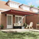 vidaXL Auvent Rétractable Orange et marron 450x300 cm tissu