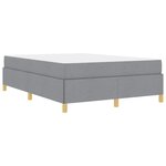 vidaXL Cadre de lit avec matelas Gris clair 160 x 200 cm tissu