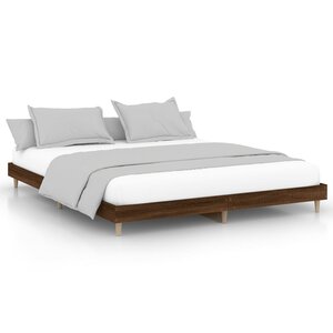 vidaXL Cadre de lit sans matelas chêne marron 150x200 cm