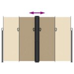 vidaXL Auvent latéral rétractable beige 220x600 cm