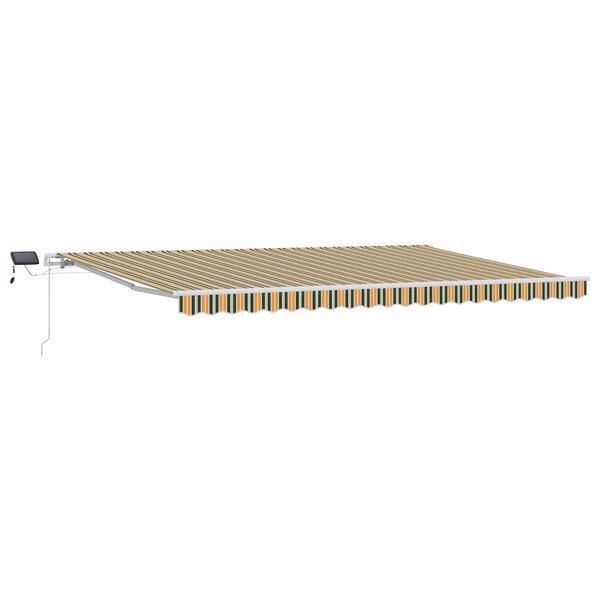 Store rétractable manuel vidaXL avec LED Vert et Jaune 500x350 cm