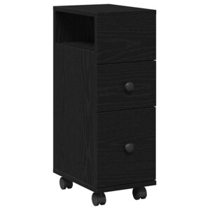 vidaXL Cabinet de Salle de Bain Étroite Chêne noir 33 x 23 x 65 cm