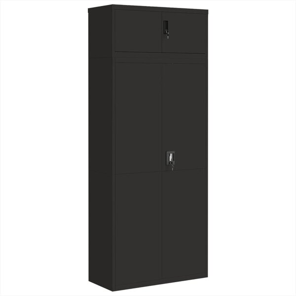 vidaXL Classeur noir 90x40x220 cm acier