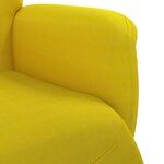 vidaXL Fauteuil inclinable avec repose-pied jaune velours