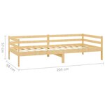 vidaXL Lit de repos avec tiroirs 90x200 cm Bois de pin massif