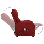 vidaXL Fauteuil de massage Rouge bordeaux Tissu