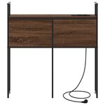 vidaXL Tête de lit de rangement Chêne marron 90 cm Bois d'ingénierie