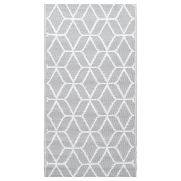 vidaXL Tapis d'extérieur ARAKIL Gris 120x180 cm PP