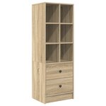 vidaXL Bureau avec rangement en chêne Sonoma en bois d'ingénierie
