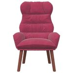 vidaXL fauteuil Bordeaux 69 x 74 x 93 cm Velours