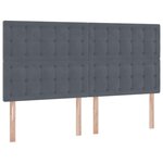 vidaXL Lit de Rangement avec matelas Gris foncé 200 x 200 cm Velours