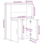 vidaXL Bibliothèque chêne fumé 60x24x85 cm bois d'ingénierie