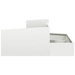 vidaXL Cache-pot de jardin Blanc 100 x 100 x 50 cm Acier