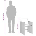 vidaXL Ensemble à manger de jardin et coussins 13 Pièces beige