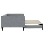 vidaXL Lit de jour avec lit gigogne gris clair 100x200 cm tissu
