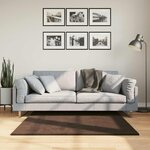 vidaXL Tapis doux à poils moyens et lavable HUARTE Marron 120 x 120 cm