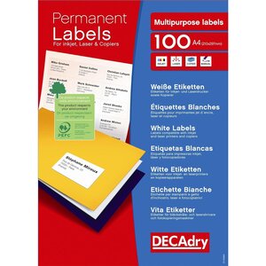 Boite de 1200 étiquettes blanches multi-usage Ø 60 mm Decadry By Apli