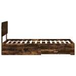 vidaXL Cadre de lit Chêne fumé 100 x 200 cm Bois d'ingénierie