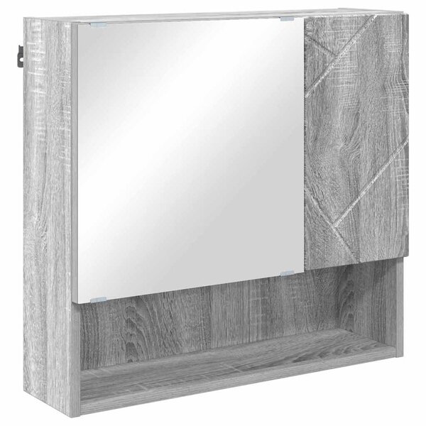 vidaXL Armoire Miroir Sonoma gris 59 x 17 x 55 cm Bois d'ingénierie