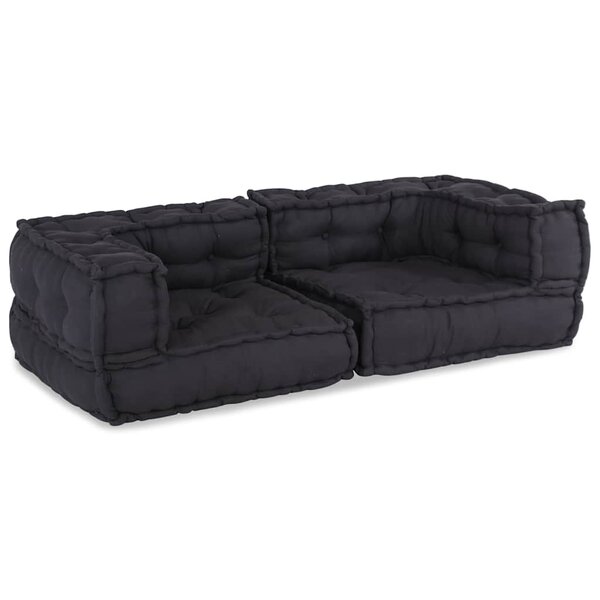 vidaXL Pouf modulaire anthracite 140x70x36 tissu
