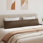 vidaXL Coussins de canapé 2 Pièces Marron 200 x 40 cm tissu