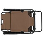 vidaXL Chaises longues pliables 2 Pièces avec repose-pied Acier Marron