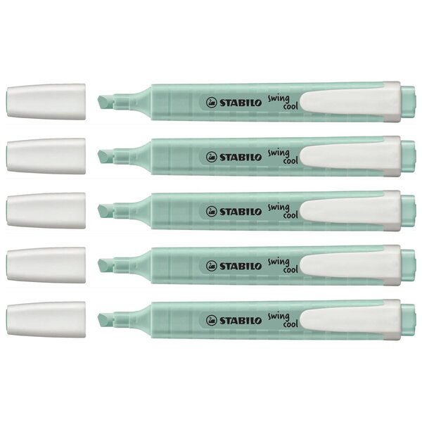 Surligneur Swing Cool Pastel Edition -Touche de Turquoise x 5 STABILO