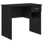 vidaXL Bureau Chêne noir 90 x 49.5 x 75 cm Bois d'ingénierie