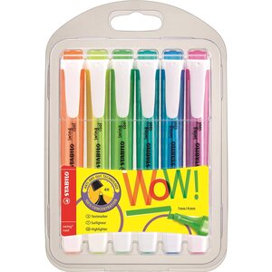 Etui de 6 Surligneurs de poche SWING COOL Pte Biseautée 1 - 4 mm x 5 STABILO