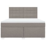 vidaXL Sommier à lattes de lit avec matelas Taupe 180x200 cm Tissu
