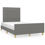 vidaXL Cadre de lit sans matelas gris foncé 120x200 cm tissu