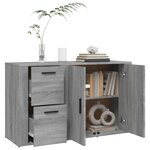 vidaXL Buffet Sonoma gris 100x33x59 5 cm Bois d'ingénierie