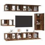 vidaXL Ensemble meuble TV 8 Pièces Bois Ancien Bois d'ingénierie