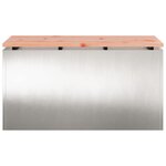 vidaXL Banc de jardin Argent 80 x 40 x 43 cm Acier inoxydable